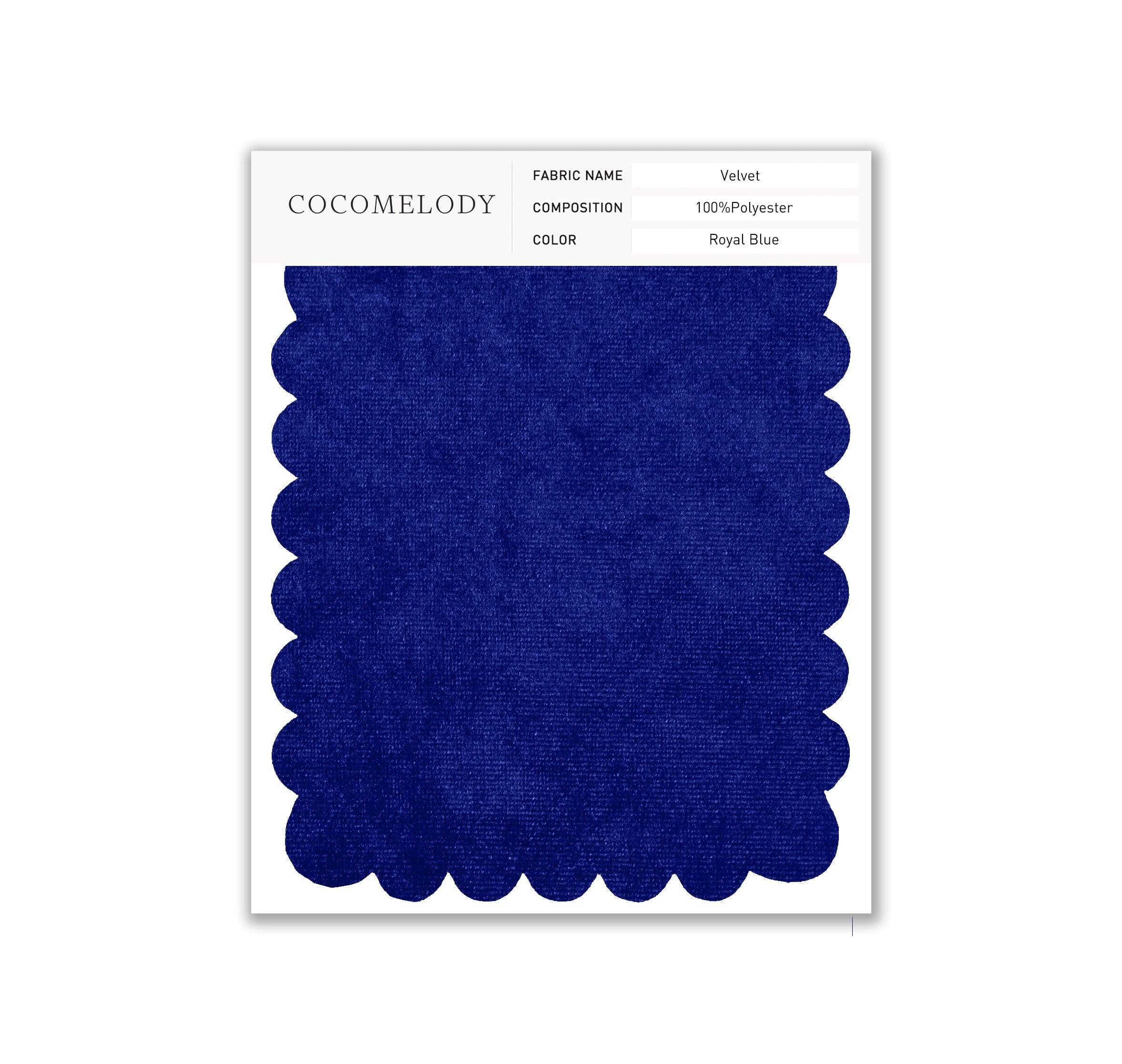 Velvet Fabric Swatch in Single Color SWVT19004 - COCOMELODY